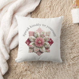 Positive Affirmation Throw Pillow Speak Kindly  Kussen