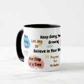 Positive Affirmations Colorful Mindset Mug Mok (Voorkant links)