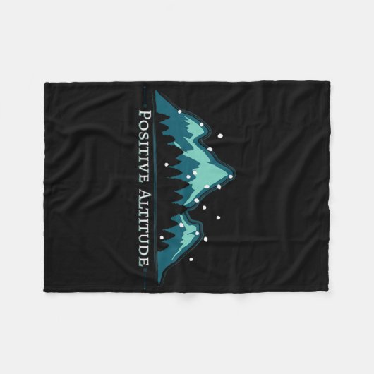 Positive Altitude Mountain Climbing Fleece Deken (Voorkant (Horizontaal))