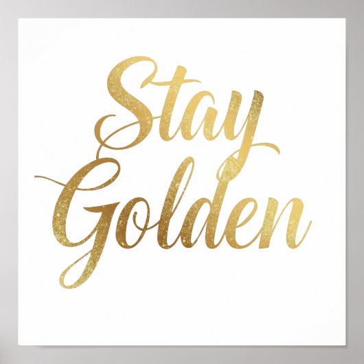 Positive and Glamorous Golden Typography Poster (Voorkant)