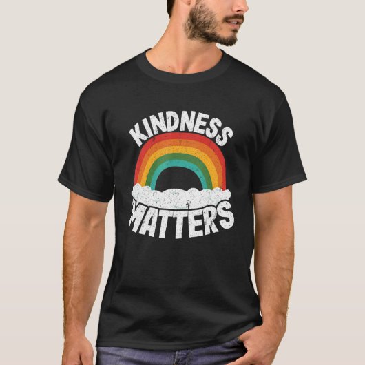 Positive Anti Bullying Rainbow Sped Teacher Kindne T-shirt (Voorkant)