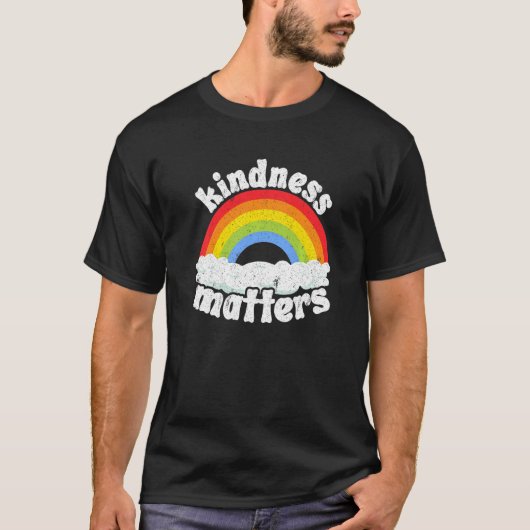 Positive Anti Bullying Rainbow Sped Teacher Kindne T-shirt (Voorkant)