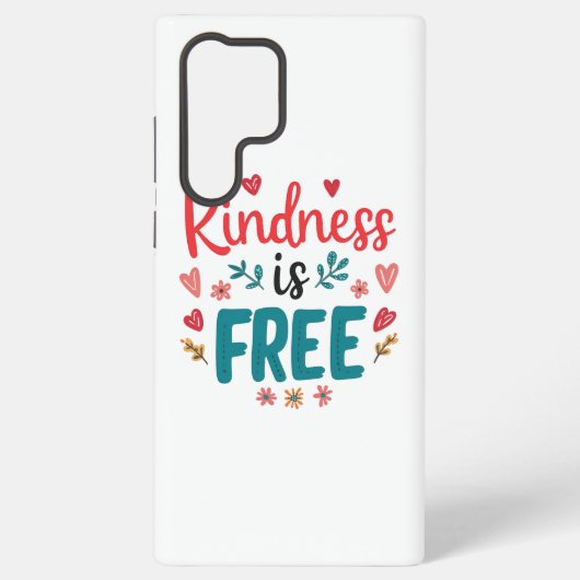 Positive "Be Kind" Message with Hearts Samsung Galaxy Hoesje (Achterkant)