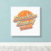 Positive Beach Vacation Typography Canvas Afdruk (Insitu (Houten vloer))