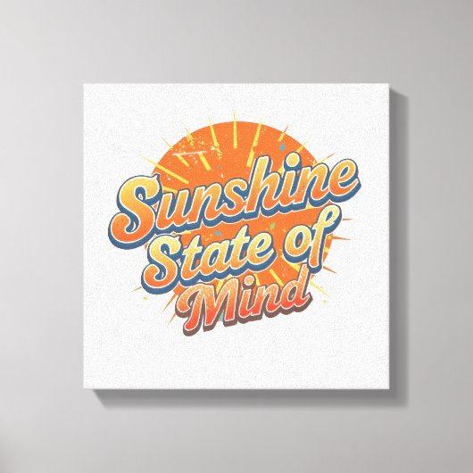 Positive Beach Vacation Typography Canvas Afdruk (Voorkant)