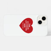 Positive Bible Verse Affirmation Red Heart Cute iPhone Hoesje (Achterkant horizontaal)