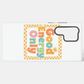 Positive "Good Energy Only" Checkered Frame Samsung Galaxy Hoesje (Achterkant horizontaal)