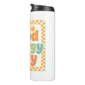 Positive "Good Energy Only" Checkered Frame Thermosbeker (Geroteerd rechts)