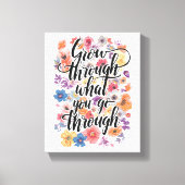 Positive Growth and Motivation Typography Canvas Afdruk (Voorkant)