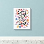 Positive Growth and Motivation Typography Canvas Afdruk (Insitu (Houten vloer))