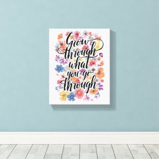 Positive Growth and Motivation Typography Canvas Afdruk (Insitu (Houten vloer))