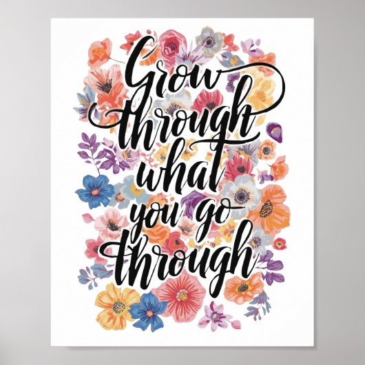 Positive Growth and Motivation Typography Poster (Voorkant)