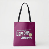 Positive Lemonade Quote Aesthetic Canvas Tote Bag (Voorkant)