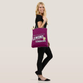 Positive Lemonade Quote Aesthetic Canvas Tote Bag (Op model)