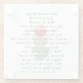 Positive Life Cotes Happiness Abstract Wit Glazen Onderzetter (Achterkant)