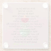 Positive Life Quotes Happiness Pink Abstract Glazen Onderzetter (Achterkant)