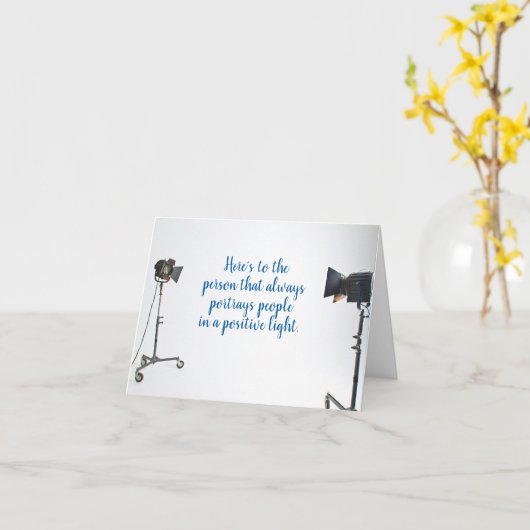 Positive Light Photographer Verjaardag Kaart (Gele Bloem)