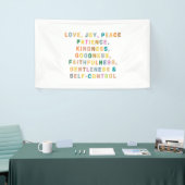 Positive | LOVE, JOY, PEACE - blue flower Spandoek (Beurs)