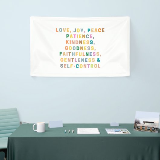Positive | LOVE, JOY, PEACE - blue flower  Spandoek (Beurs)
