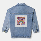 Positive Mind Positive Life Denim Jacket (Achterkant)