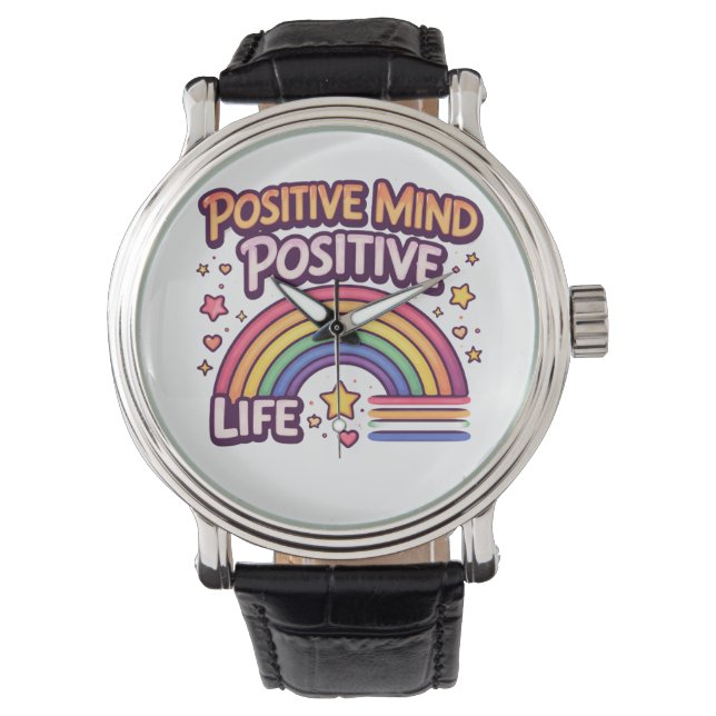 Positive Mind Positive Life Horloge (Voorkant)