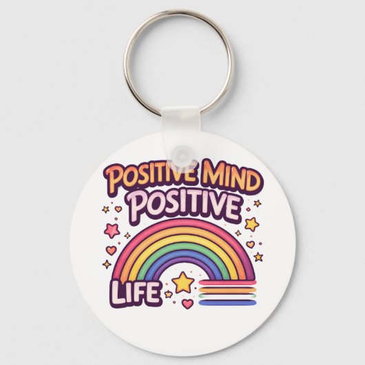 Positive Mind Positive Life Sleutelhanger (Voorkant)