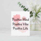 Positive Mind, Positive Vibe, Positive Life Quote Briefkaart (Staand voorkant)