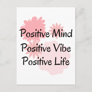 Positive Mind, Positive Vibe, Positive Life Quote Briefkaart