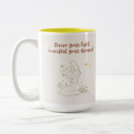 positive morning affirmation mug tweekleurige koffiemok