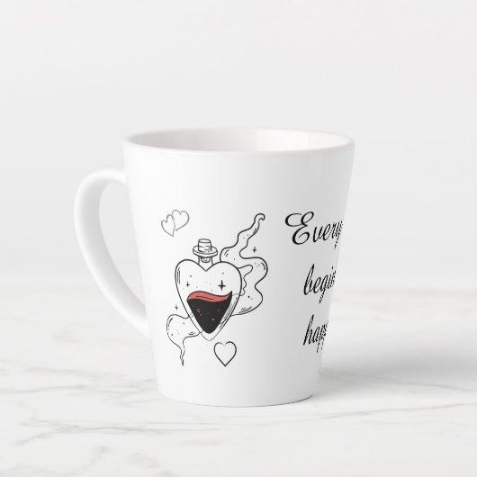 Positive Morning Cup Latte Mok (Linkerhoek)