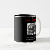 Positive Motivation Body Challenge Quote Sjabloon Tweekleurige Koffiemok (Voorkant rechts)