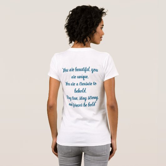 Positive motivation shirt with flower (Achterkant volledig)