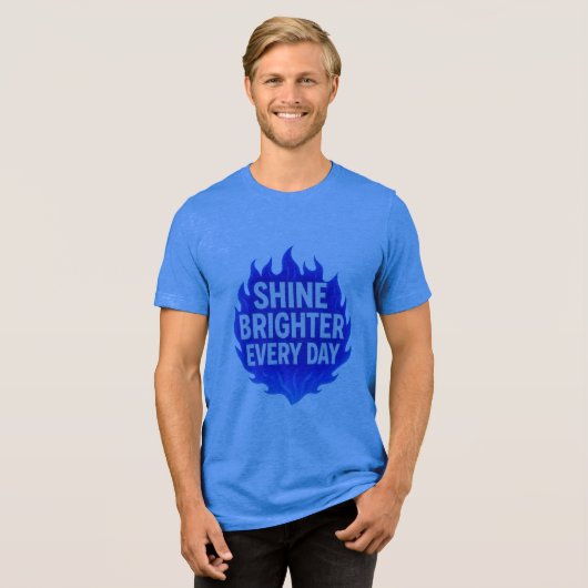 Positive Motivational Design for Confidence&Happy Tri-Blend Shirt (Voorkant volledig)