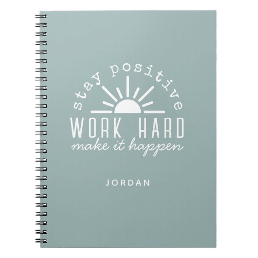 Positive Motivational Mantra with Any Name Notitieboek (Voorkant)