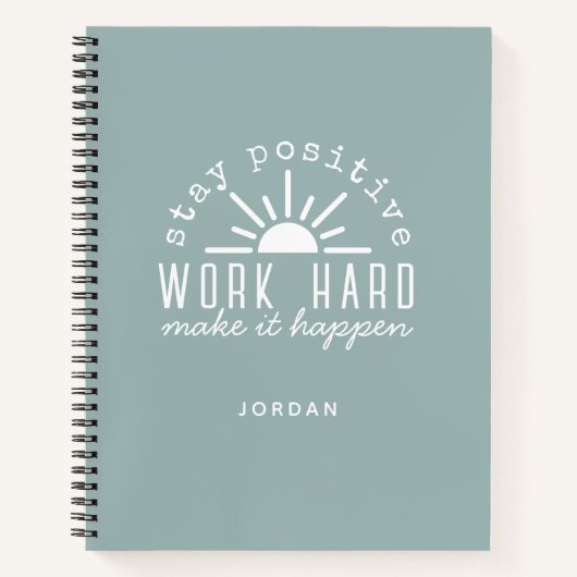 Positive Motivational Mantra with Any Name Notitieboek (Voorkant)