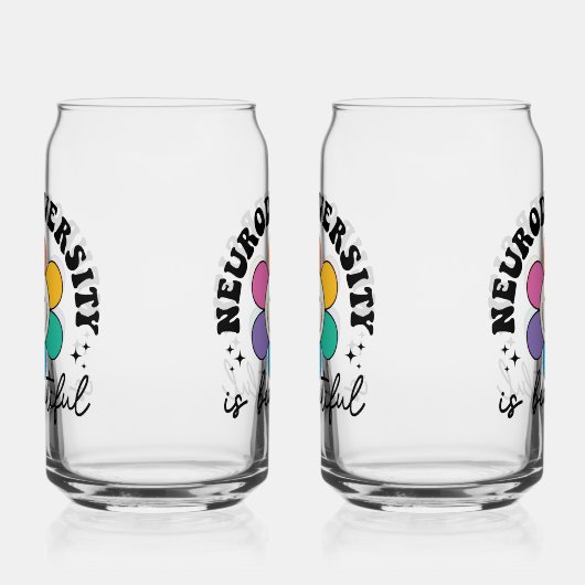 Positive Neurodiversity Acceptance Quote Blikvorm Glas (Rechts)