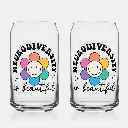 Positive Neurodiversity Acceptance Quote Blikvorm Glas (Achterkant)