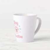 Positive Paw Print with Hearts Latte Mok (Rechterhoek)