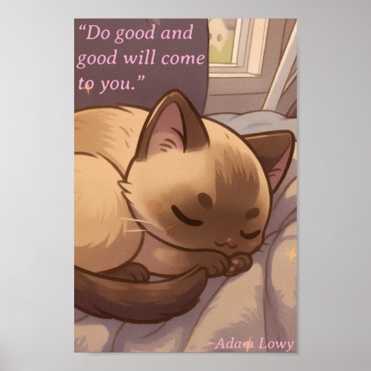 Positive & Peaceful Kitty Poster (Voorkant)