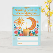 POSITIVE PRAYERS & VIBES CARD KAART (Gele Bloem)