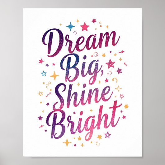 Positive Purple and Pink Typography Poster (Voorkant)