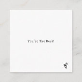 Positive Quote You Are The Best Card Informatiekaartje (Achterkant)