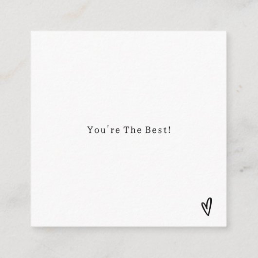 Positive Quote You Are The Best Card Informatiekaartje (Achterkant)