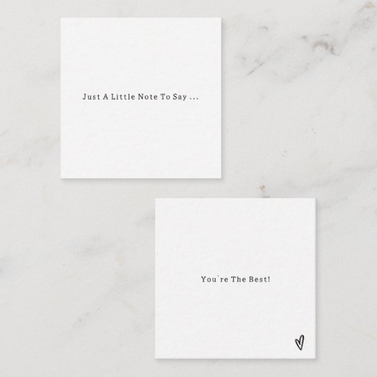 Positive Quote You Are The Best Card Informatiekaartje (Voorkant / Achterkant)