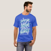 positive quotes inspirational quotes lettering fam t-shirt (Voorkant volledig)