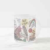 Positive Self Love Affirmations Graphics Matglas Koffiemok (Voorkant rechts)