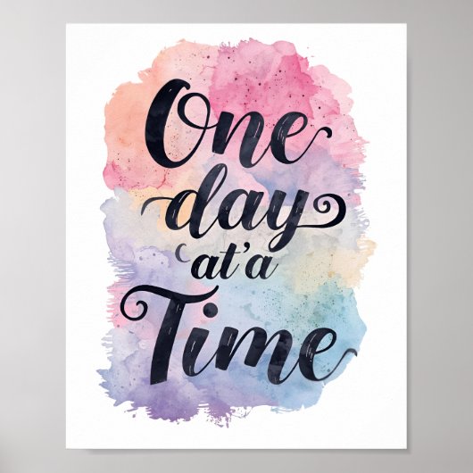 Positive Sobriety and Recovery Saying Poster (Voorkant)