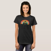 Positive Sunflower Rainbow Peace Butterfly Choose  T-shirt (Voorkant volledig)