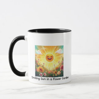Positive Sunshine Art – Bright Happy Sun and Flowe Mok