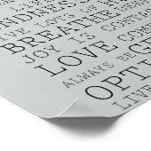Positive Thoughts Inspirational Words Poster (Hoek)